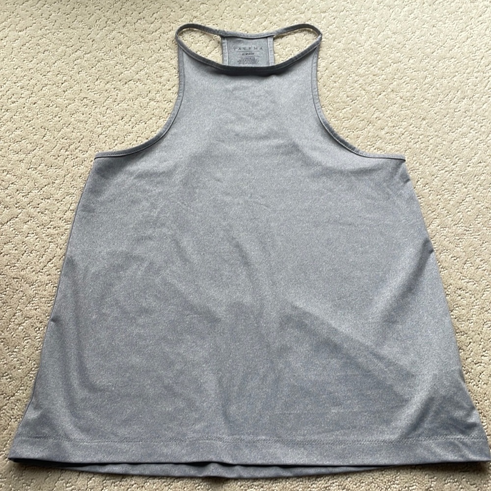 Tackma high neck gray active top